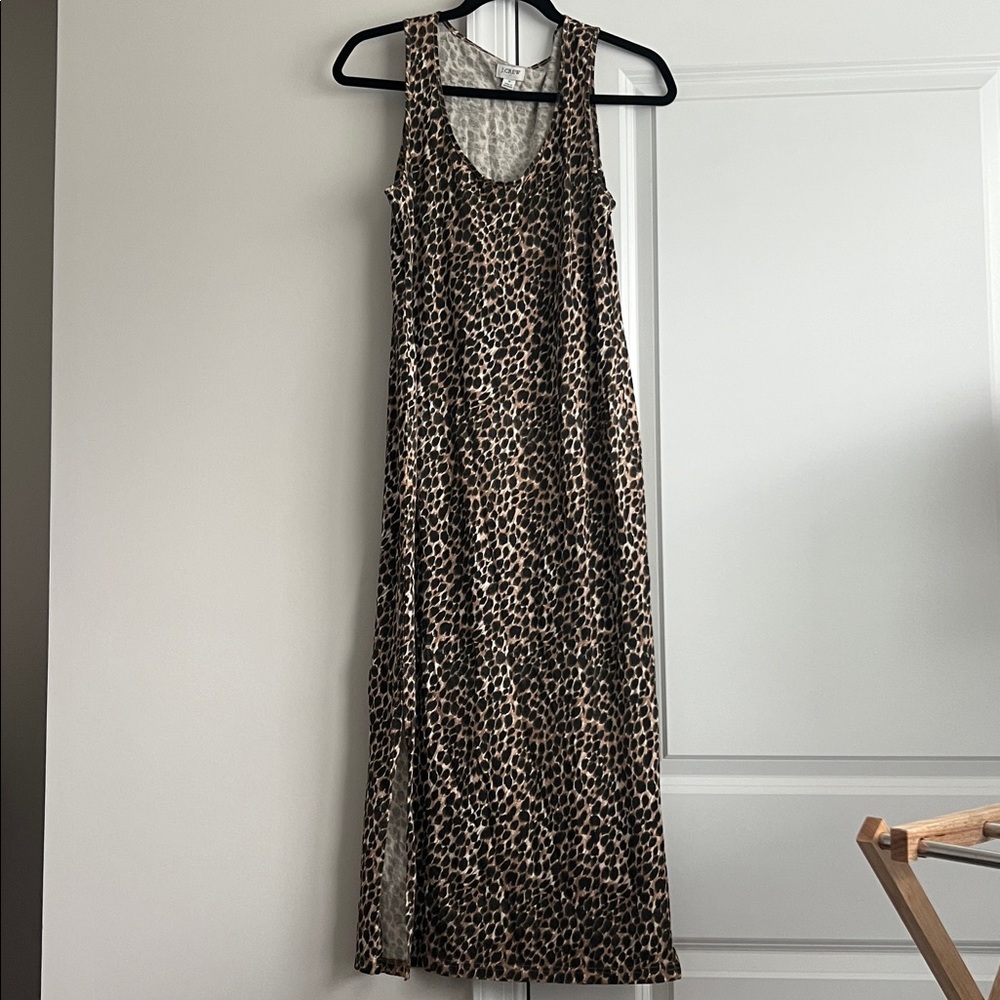 J. Crew Factory Leopard Print Maxi Dress